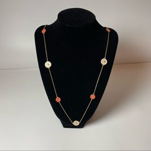 Egyptian Rosette Necklace from The New York Met Store. Coral and White Rosettes.